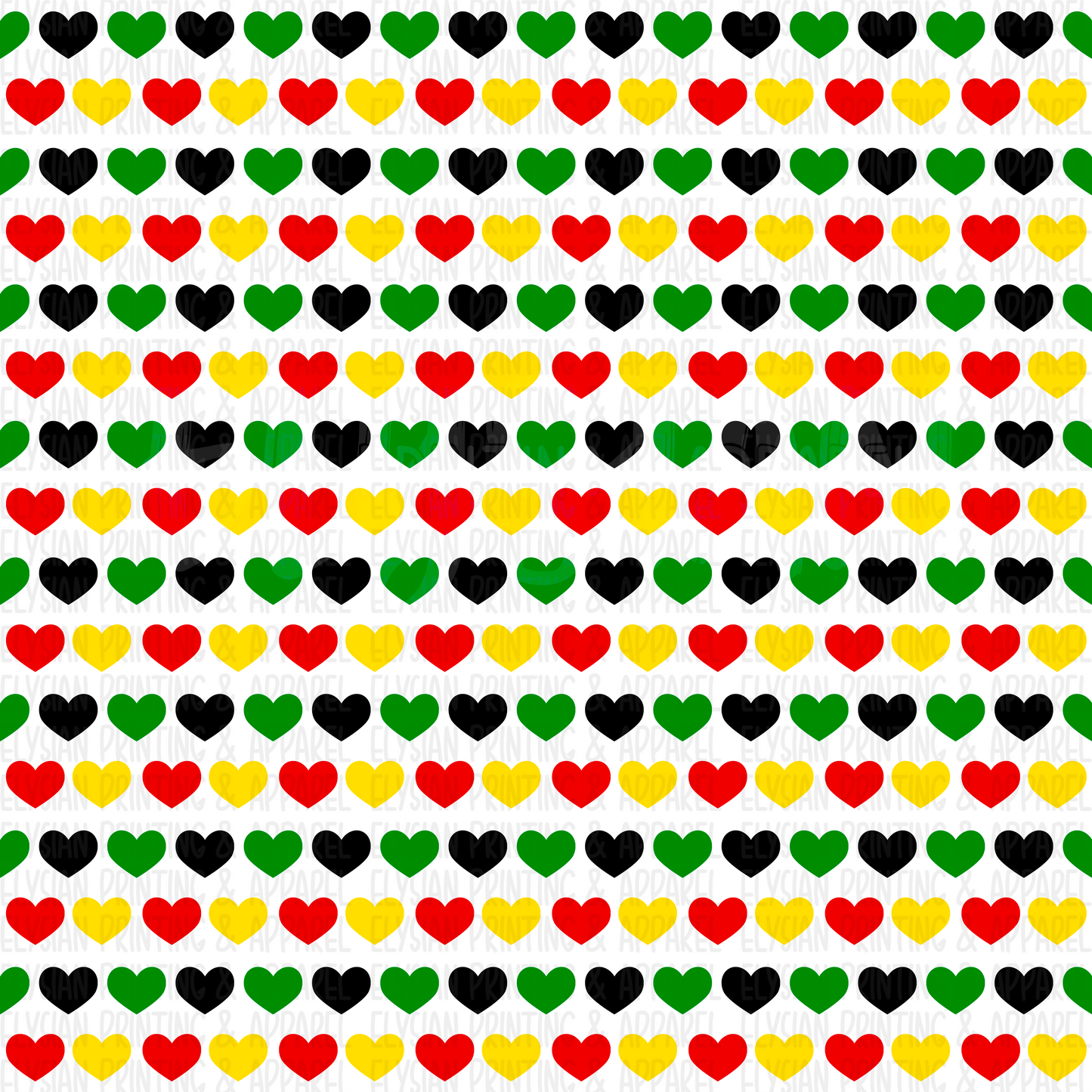 Black History Hearts Seamless File