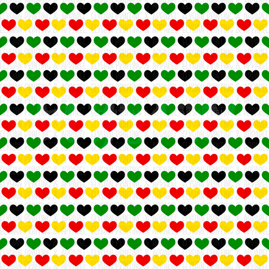 Black History Hearts Seamless File